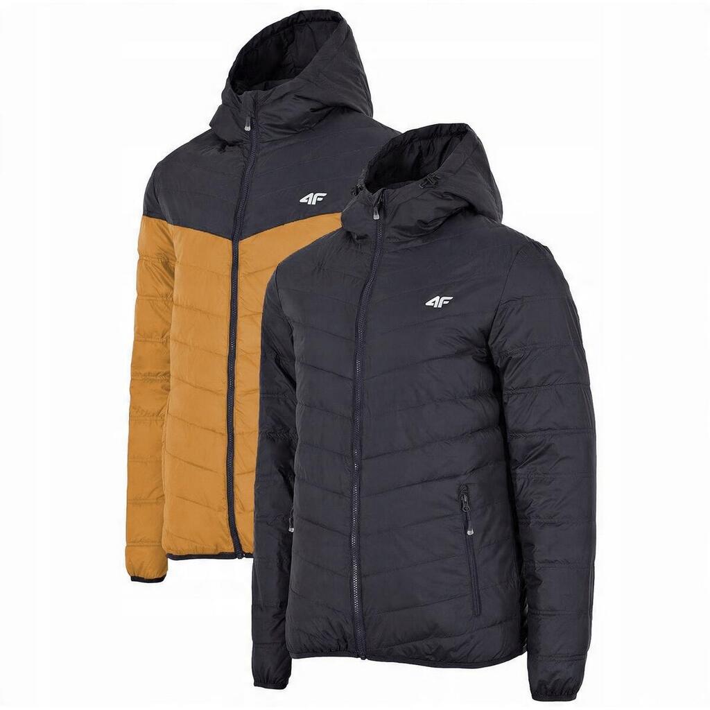 Mens M434 Synthetic Down Jacket (Brown/Black)