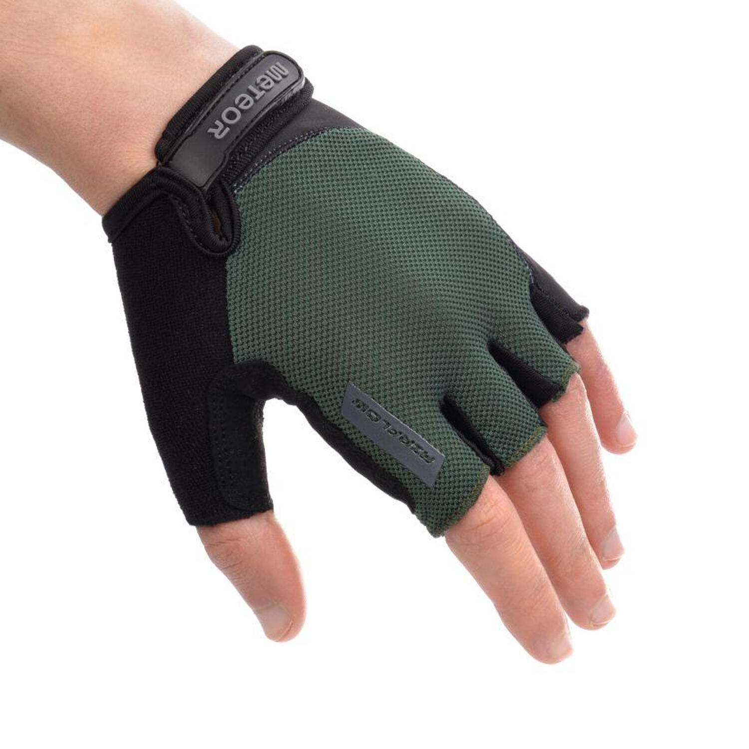 Guantes de Ciclismo MX52 para Adultos Unisex Negro, Verde 3/4
