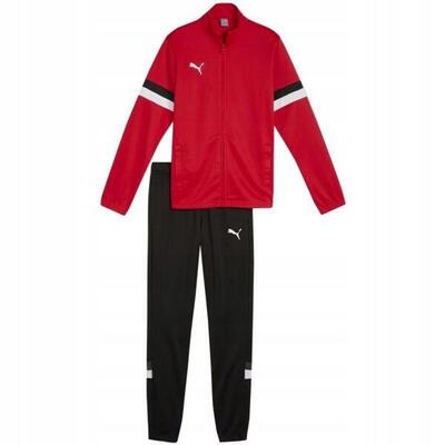 Kinderen/kinderen team rise trainingspak (zwart/rood)