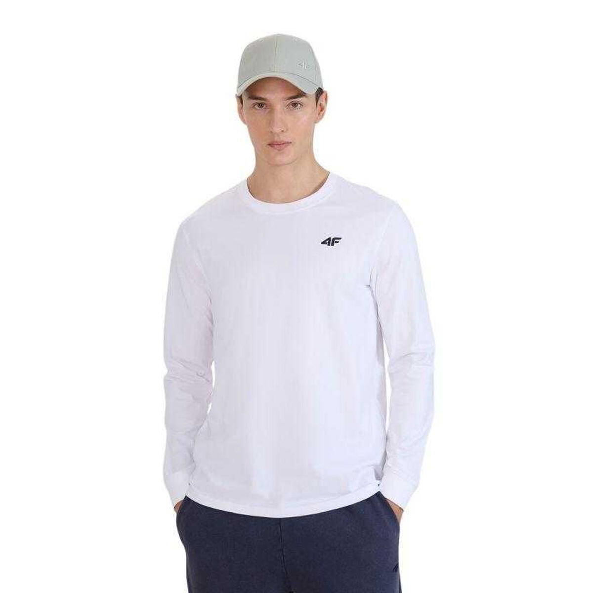 Camiseta WMM00TLONM432 de Manga Larga para Hombre Blanco 3/3
