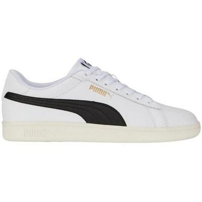 Zapatillas Deportivas de Cuero Smash 3.0 para Adultos Unisex Blanco, Negro