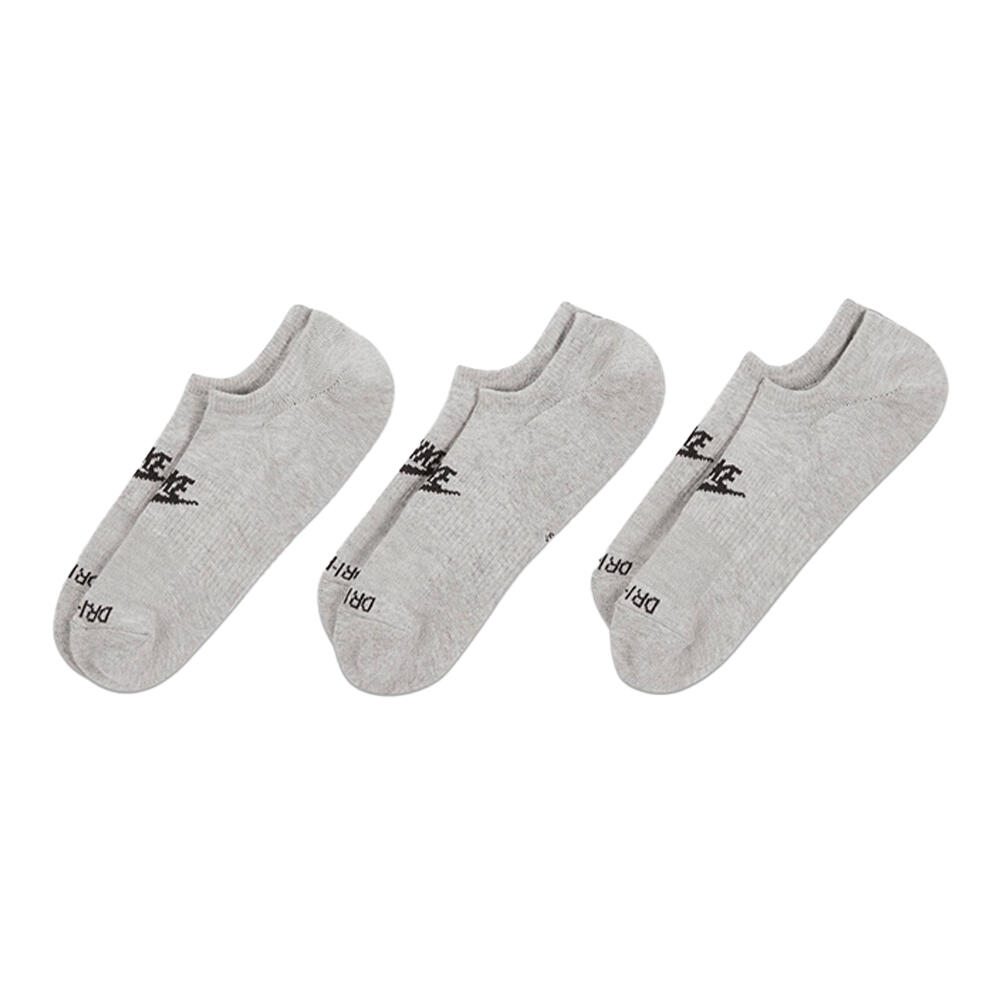 Unisex Adult Everyday Plus Cushioned Socks (Pack of 3) (Grey)