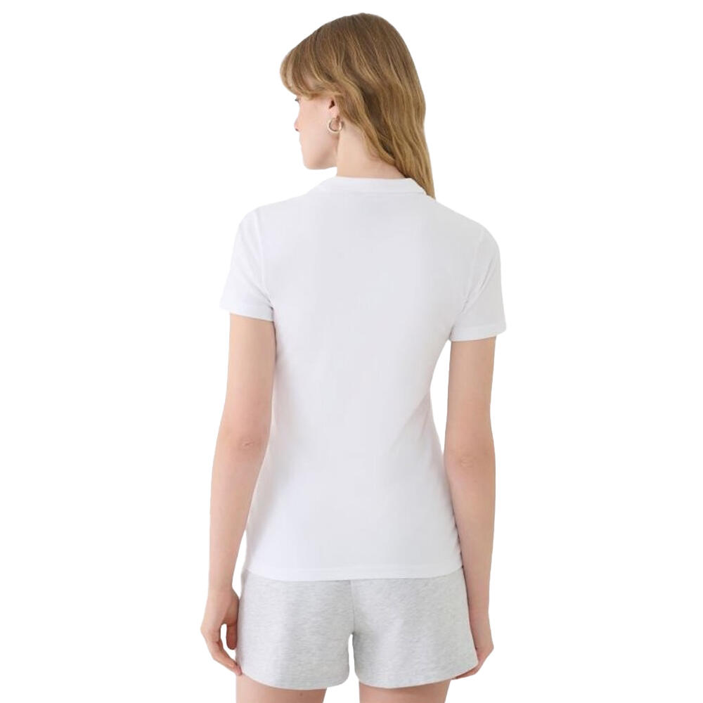 Maglietta Polo Aderente Donna 4F F365 Bianco 3/3