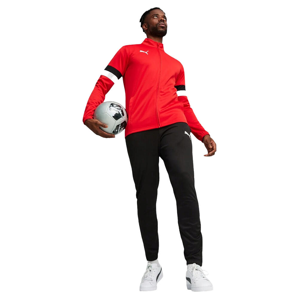 Tuta Uomo Puma Team Rise Nero Rosso 4/5