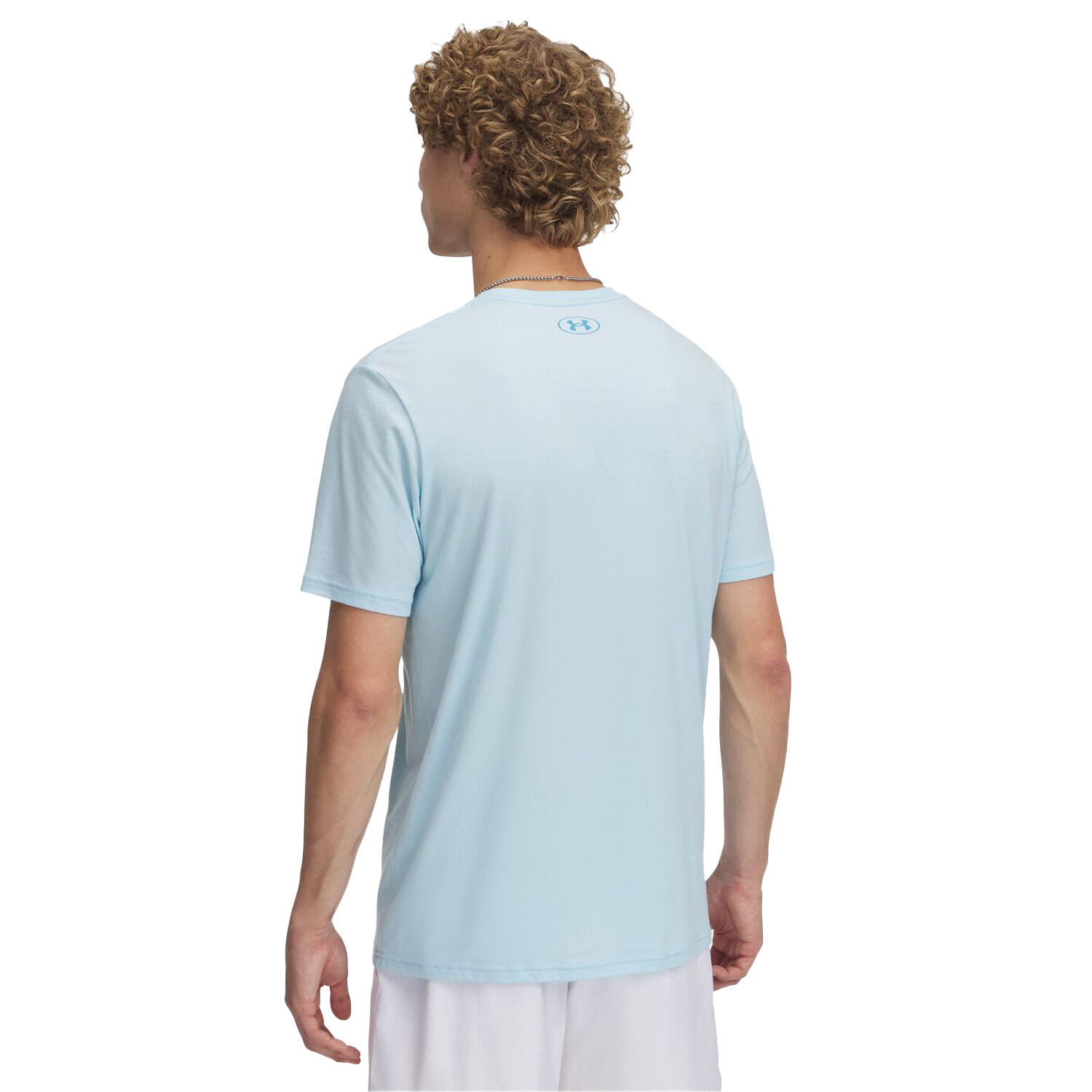 Maglietta Logo Impilato Maniche Corte Uomo Under Armour Blu 2/2
