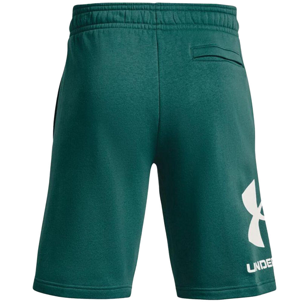 Heren Rival Fleece Shorts Groot Logo (Groen) 3/7