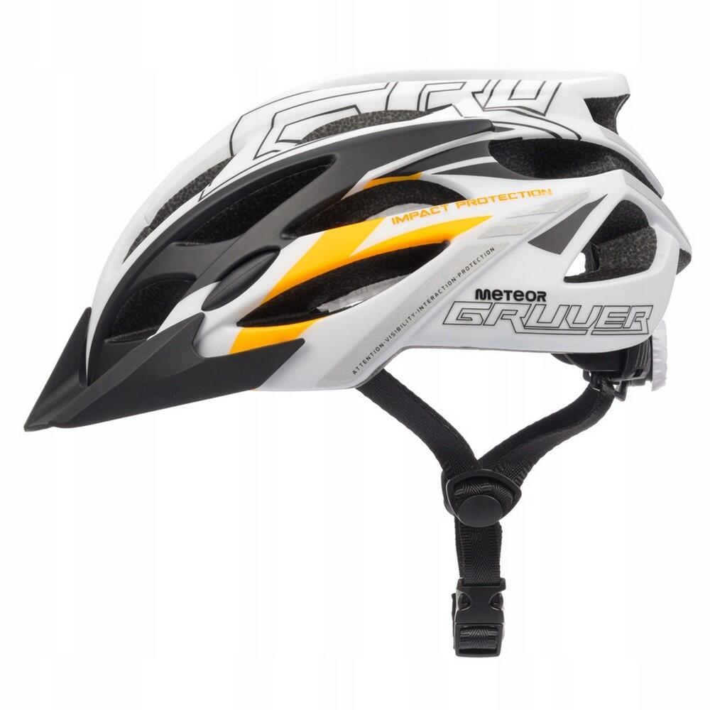 Casque De Vélo GRUVER Adulte (Blanc / Noir / Orange) 3/4