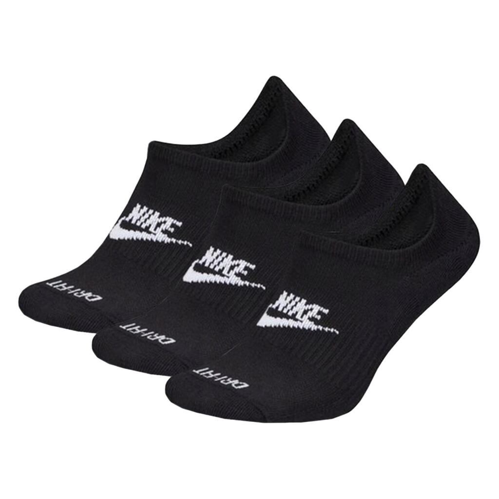 Unisex Adult Everyday Plus Cushioned Socks (Pack of 3) (Black)