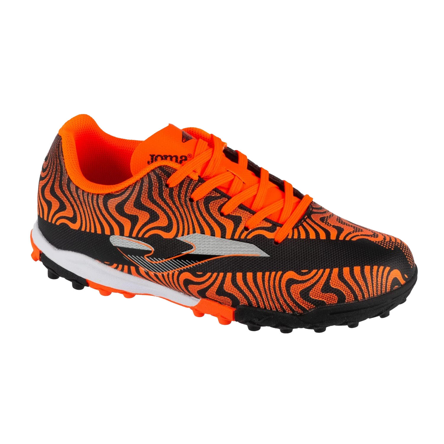 orange and black football cleats youth