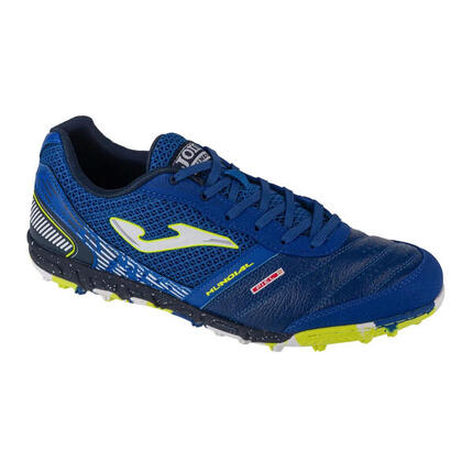 Botas de Fútbol de Interior de Cuero Full Grain Mundial 2204 para Hombre Azul