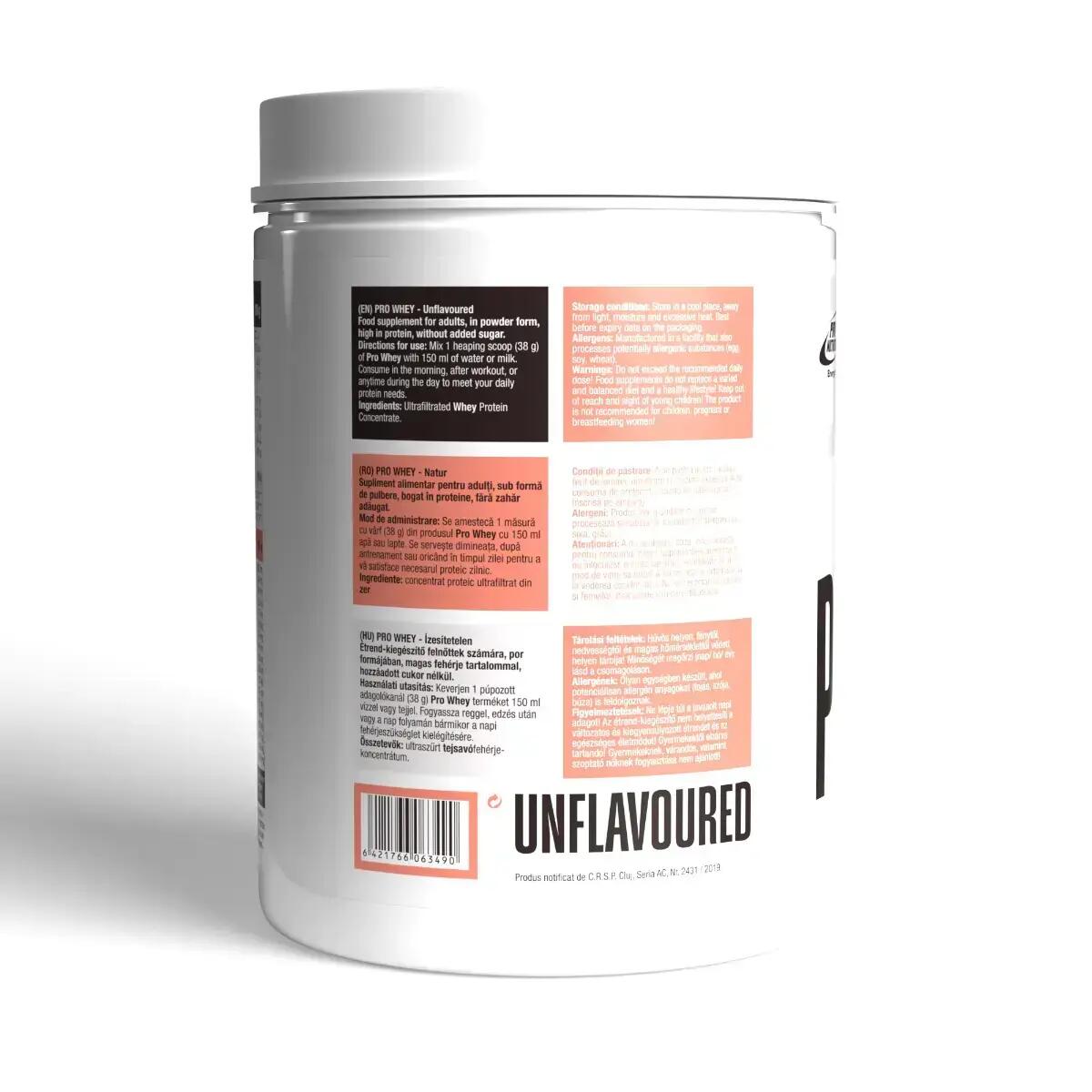 Concentrat proteic din zer, Pro Whey, Natur, 450g 3/4