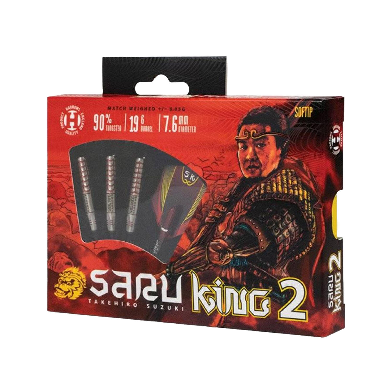 Dardos Saru King 2 Soft Tip (Preto / Vermelho) 3/3