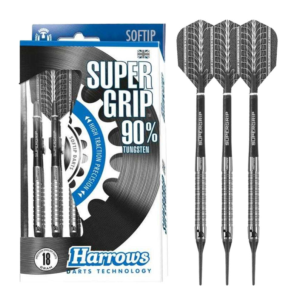 Dardos Supergrip de Punta Suave Pack de 3 Negro, Gris, Plateado 3/3