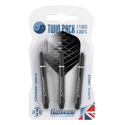 Twin pack darts set (grijs/zilver)