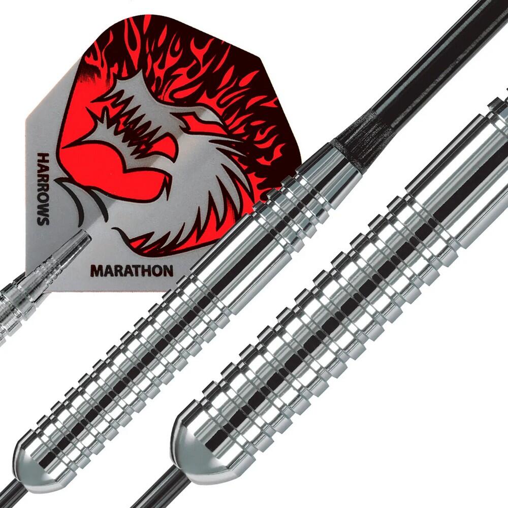 Dardos Silver Arrows de Punta de Acero Rojo, Plateado 2/4