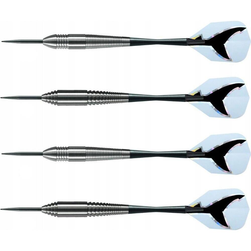 Steel Tip Shark Darts (Pack of 4) (Grey/Silver)