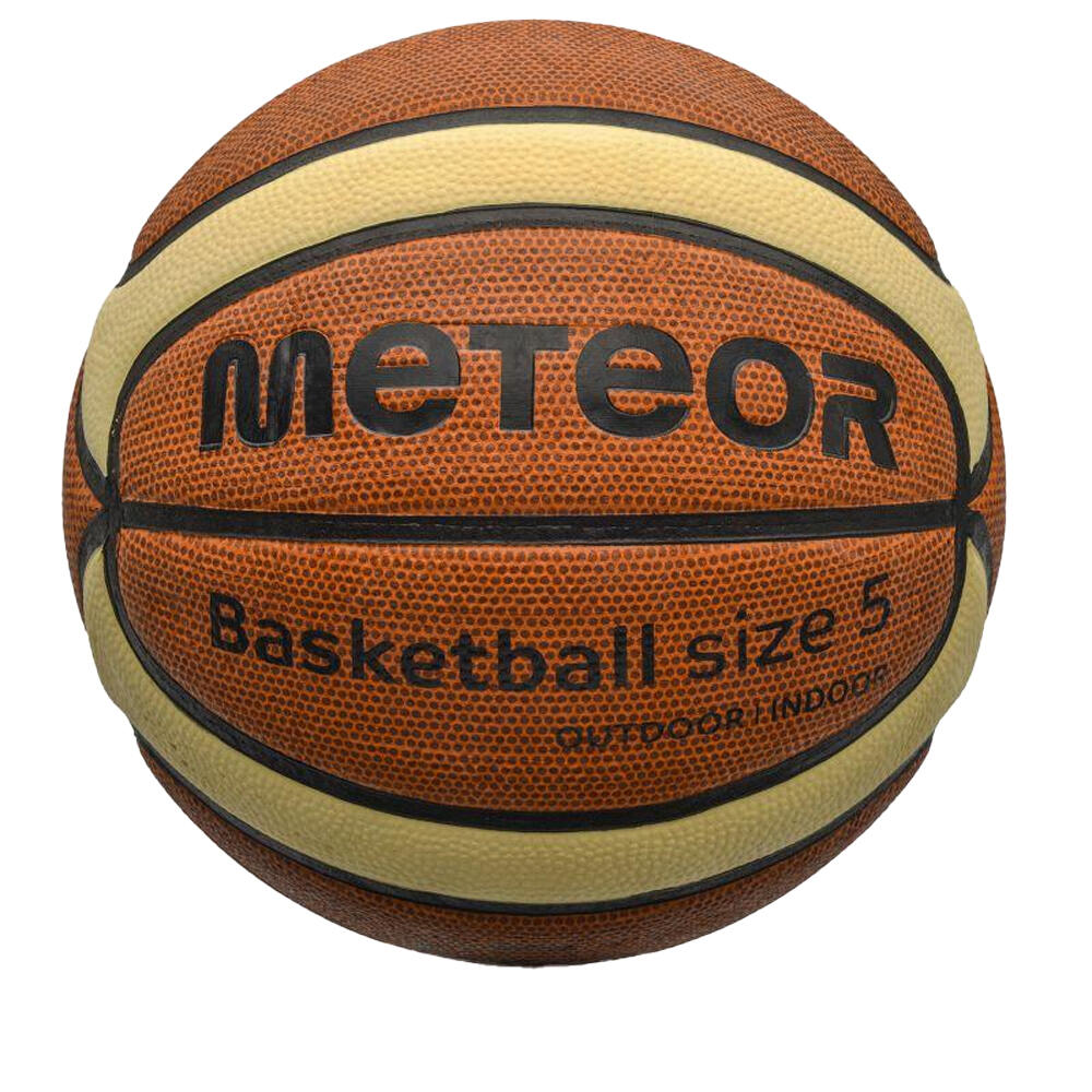Meteor - Ballon De Basket Cellular Enfant (marron / Crème) - Ballon De Basket - Blanc|marron - 5 - Decathlon