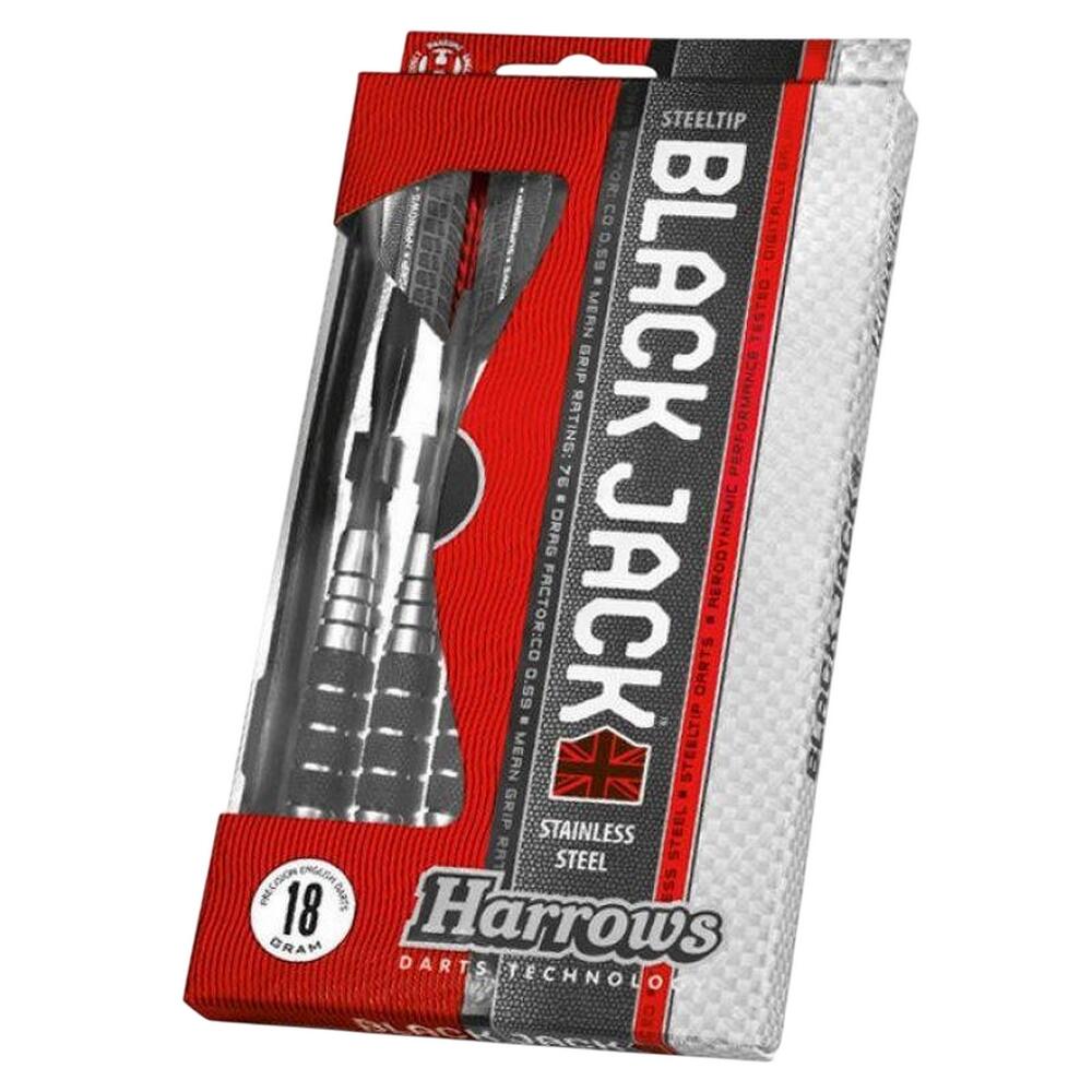 Dardos Black Jack com ponta de aço (Conjunto de 3) (Preto) 4/4