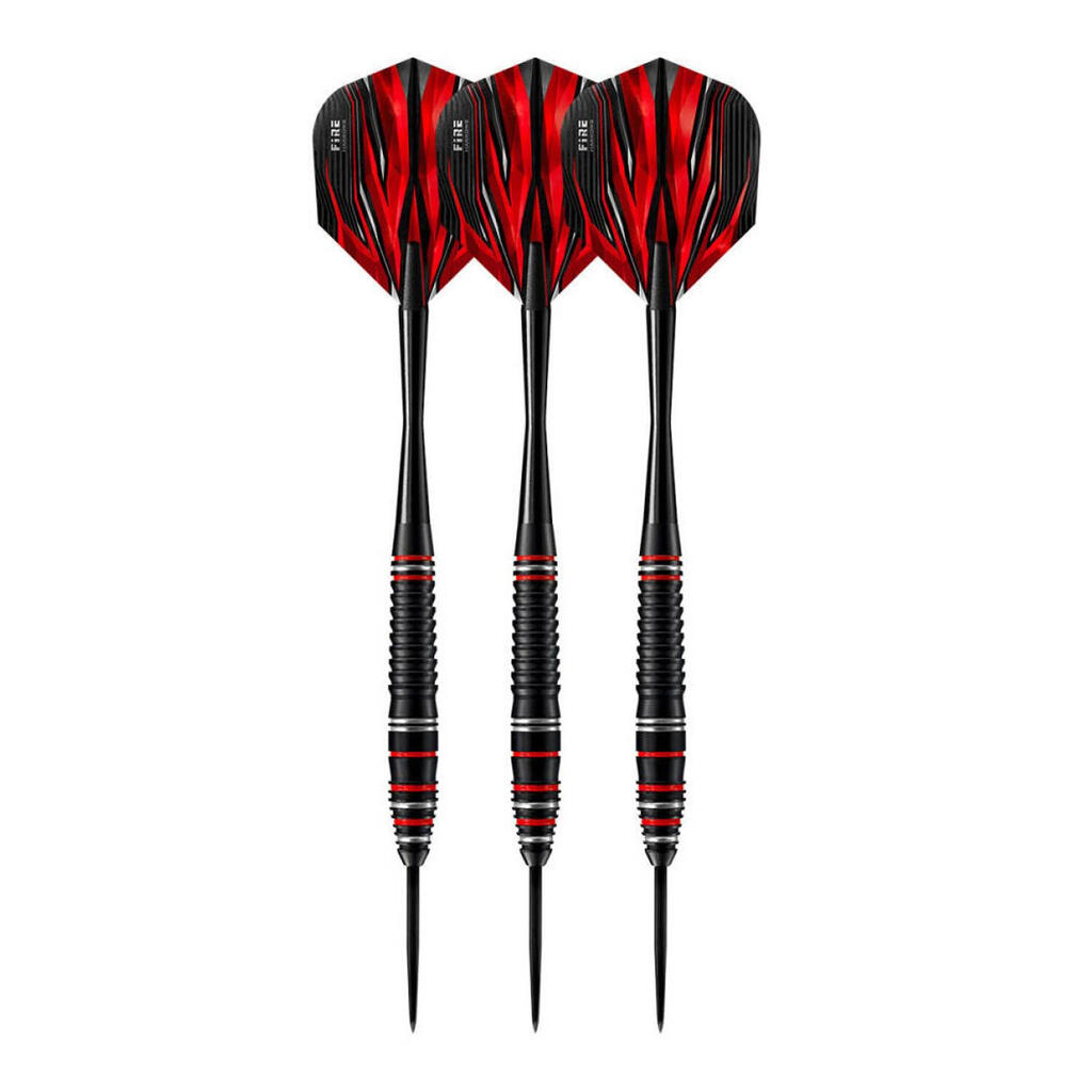 Fire High Grade Alloy Soft Tip Darts (Pack of 3) (Black/Red)