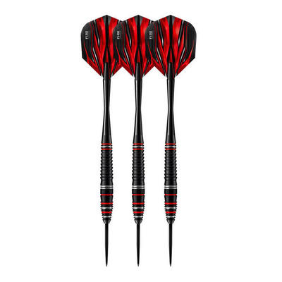 Fire high grade alloy soft tip darts (set van 3) (zwart, rood)
