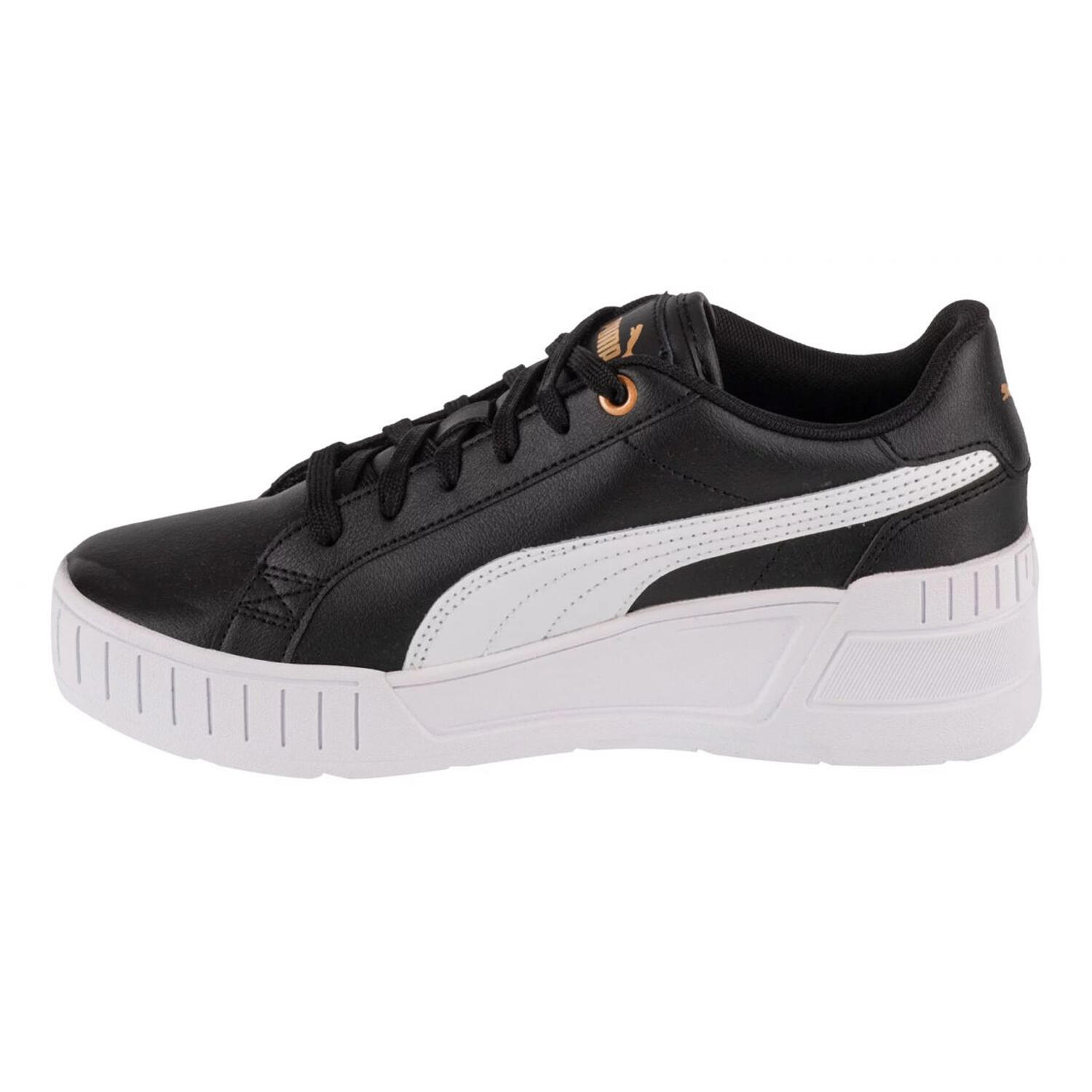 Zapatillas Deportivas de Cuero Karmen Cuña para Mujer Negro 2/4