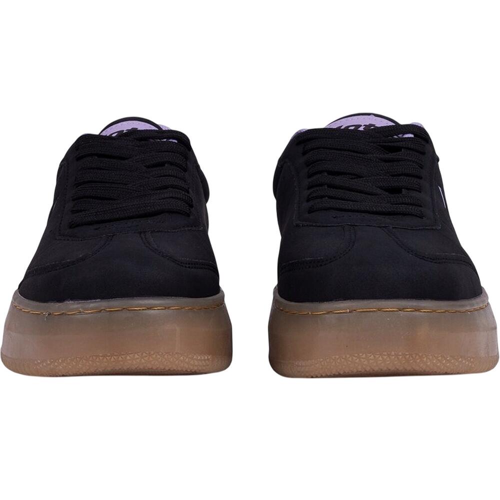 Womens/Ladies Iskar Synthetic Leather Trainers (Black/Purple)