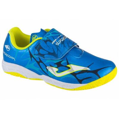 Botas de Fútbol de Interior Super Copa para Niños/Niñas Azul Marino, Naranja