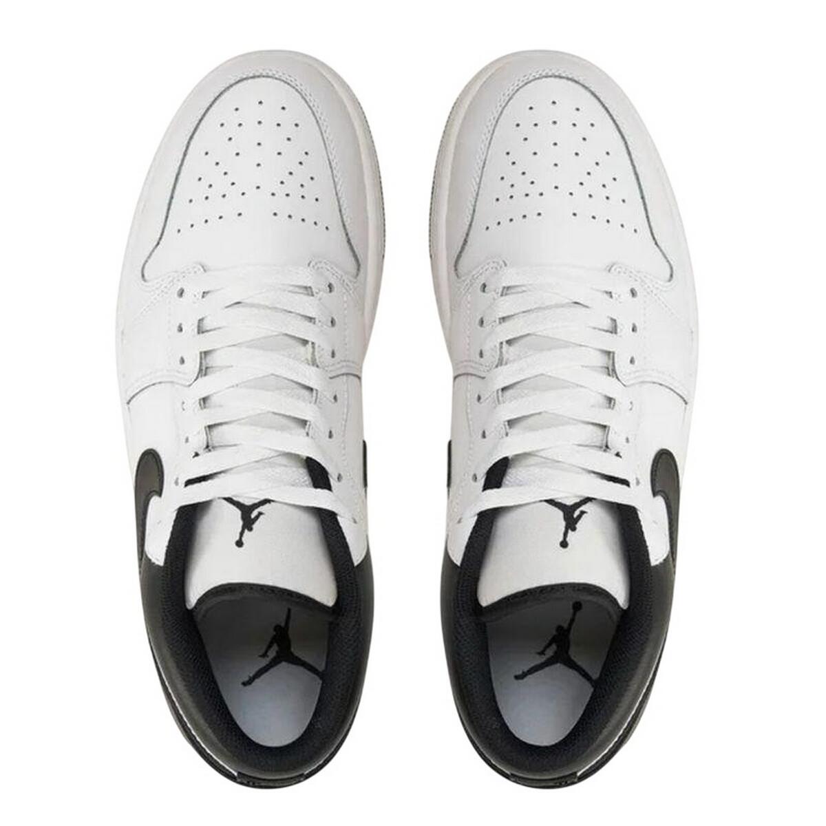 Scarpe Sportive Pelle Uomo Nike Air Jordan 1 Bianco Nero 3/6