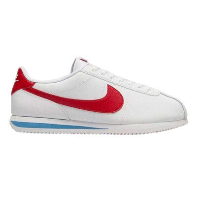 Zapatillas Deportivas de Cuero Cortez para Hombre Blanco, Negro