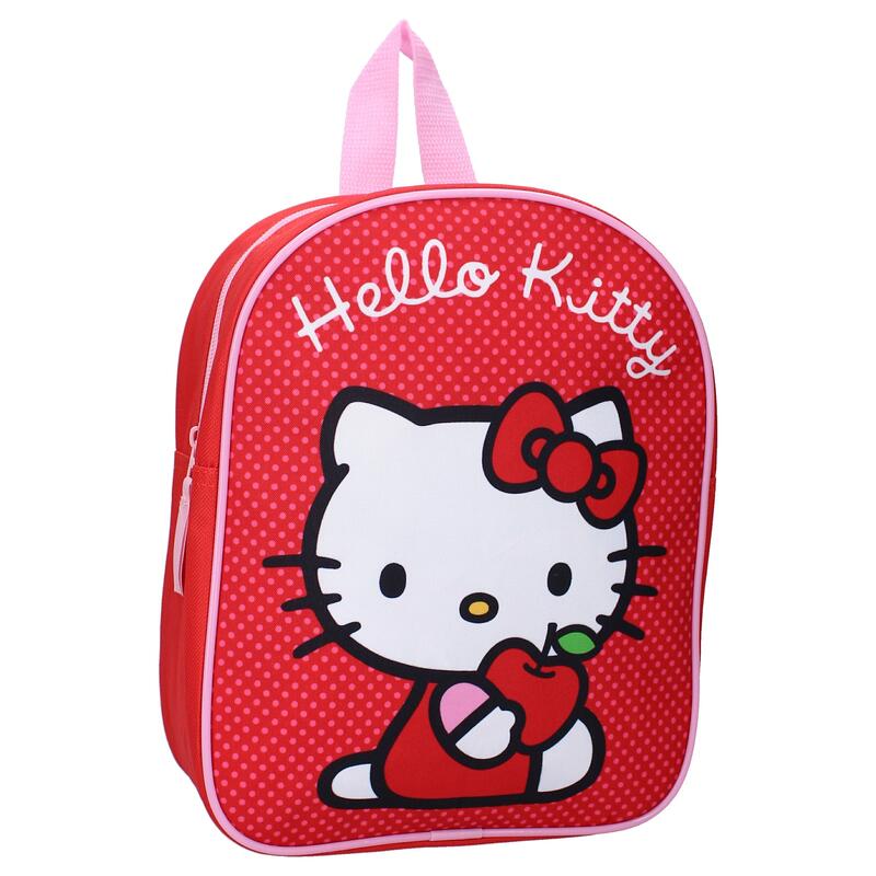 Rucsac Cuteness Overload Hello Kitty, 29x22x9 cm, cu un compartiment, rosu, bret