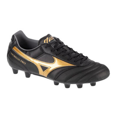 Heren morelia ii pro volnerf leer stevige grond voetbalschoenen (zwart)
