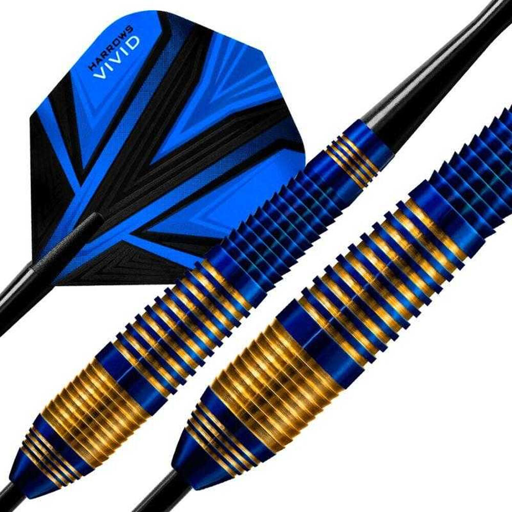 Fléchettes pointe plastique laiton 16g Harrows Corsair Blue Fléchettes pointe plastique laiton 16g Harrows Corsair Blue