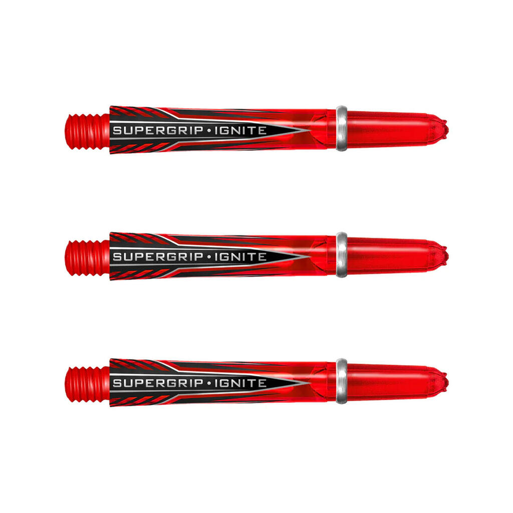 Supergrip Ignite Darts Shafts (Pack of 3) (Red)