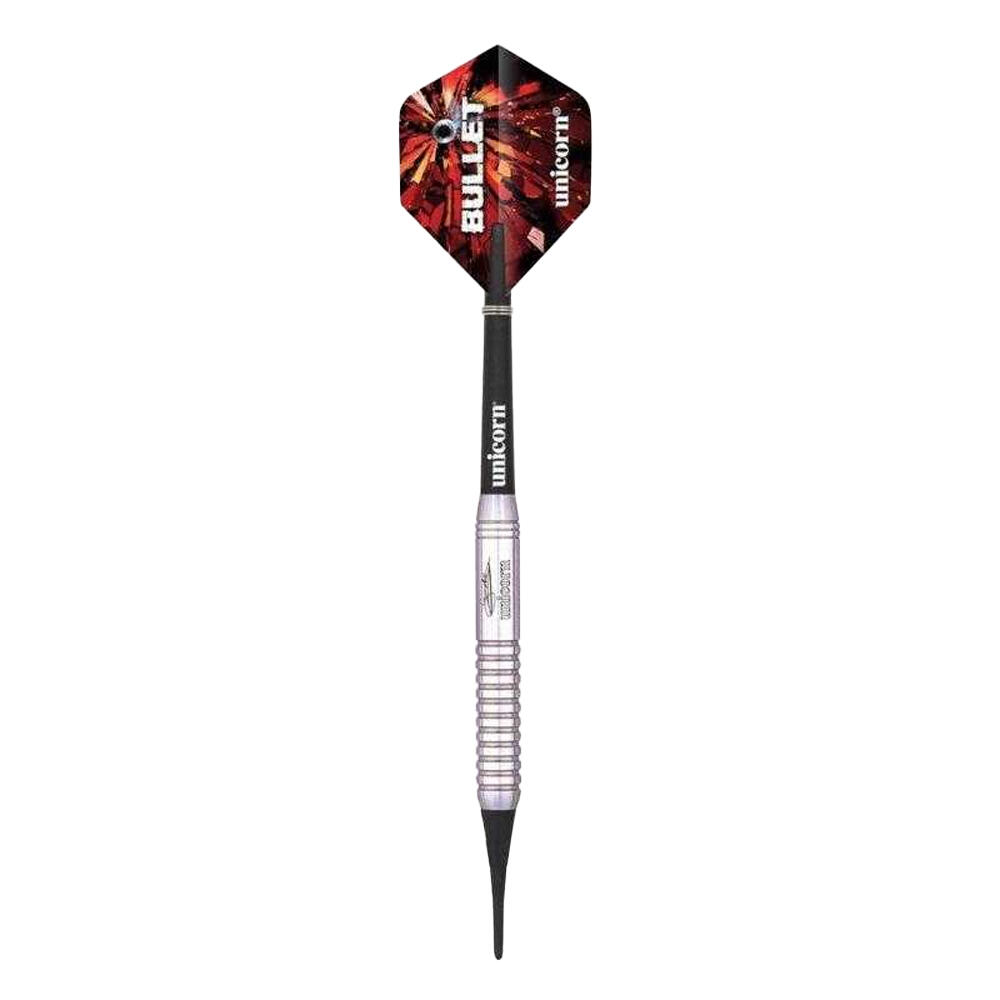 Gary Anderson Bullet Stainless Steel Soft Tip Darts (Pack of 3) (Black/Red)