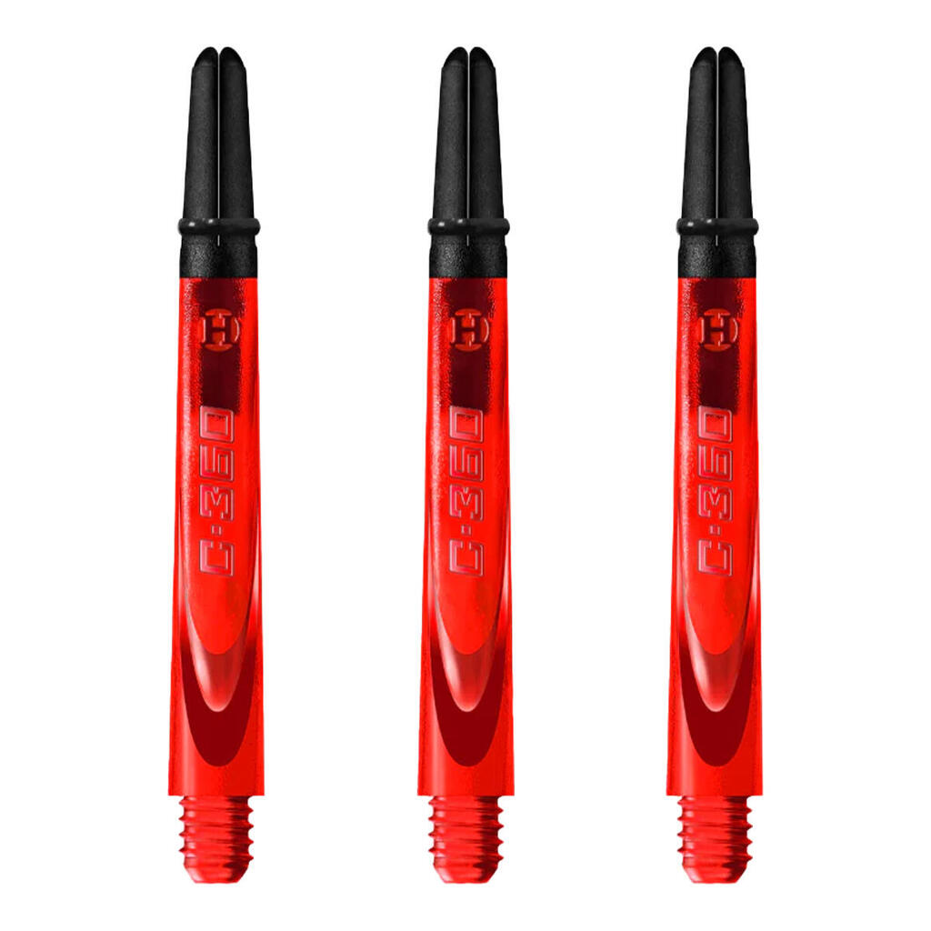 Carbon 360 Darts Shafts (Pack of 3) (Red)