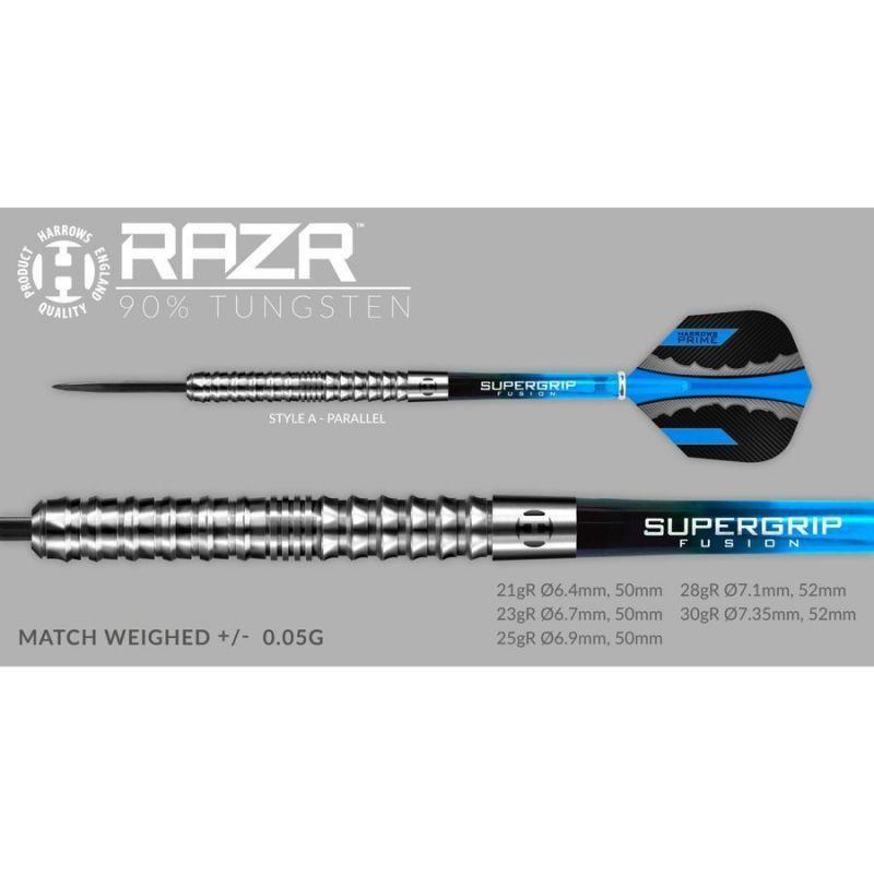 Dardos Razr de Punta de Acero Negro, Azul 2/4
