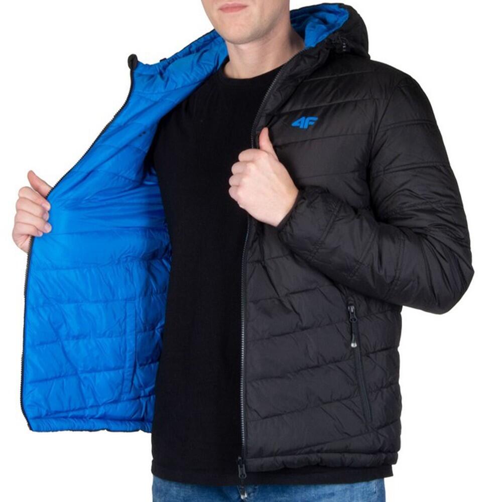 Mens Reversible Padded Jacket (Black/Blue)