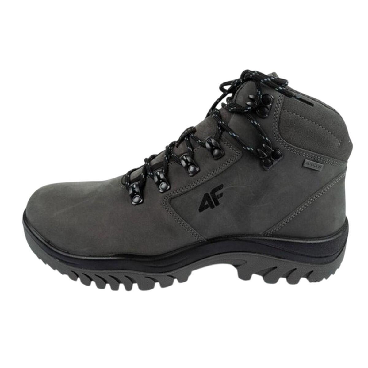 Heren OBMH258 Leren Wandelschoenen (Grijs) 3/6