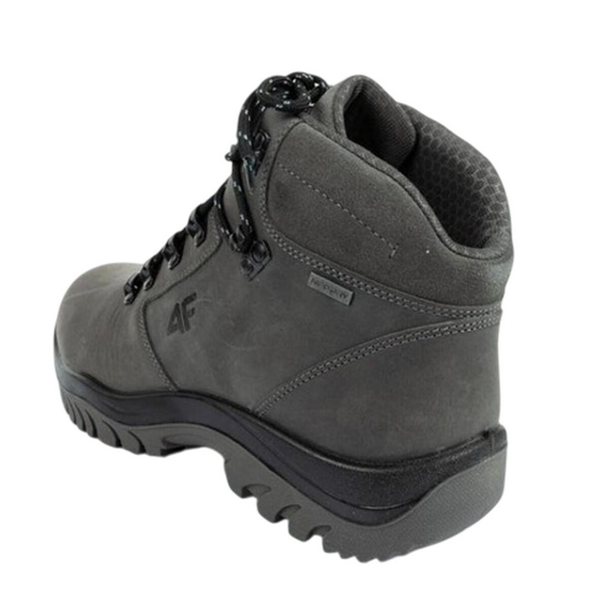 Heren OBMH258 Leren Wandelschoenen (Grijs) 2/6