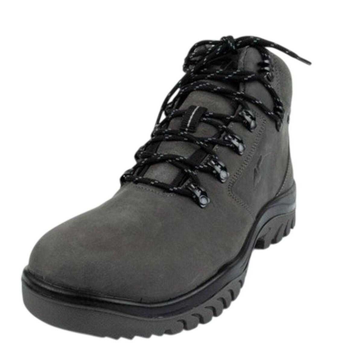 4F Calçado de caminhada em pele OBMH258 para homem Cinzento