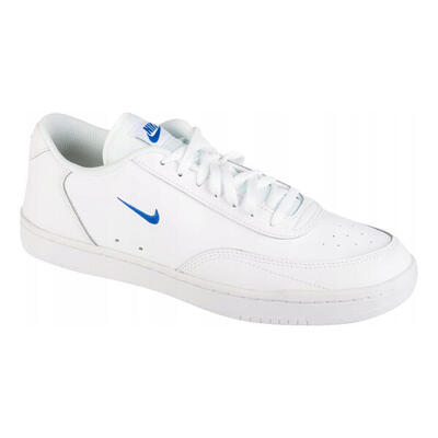 Heren court vintage leren trainers (wit)