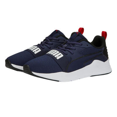 Bedrade heren sportschoenen (marineblauw)
