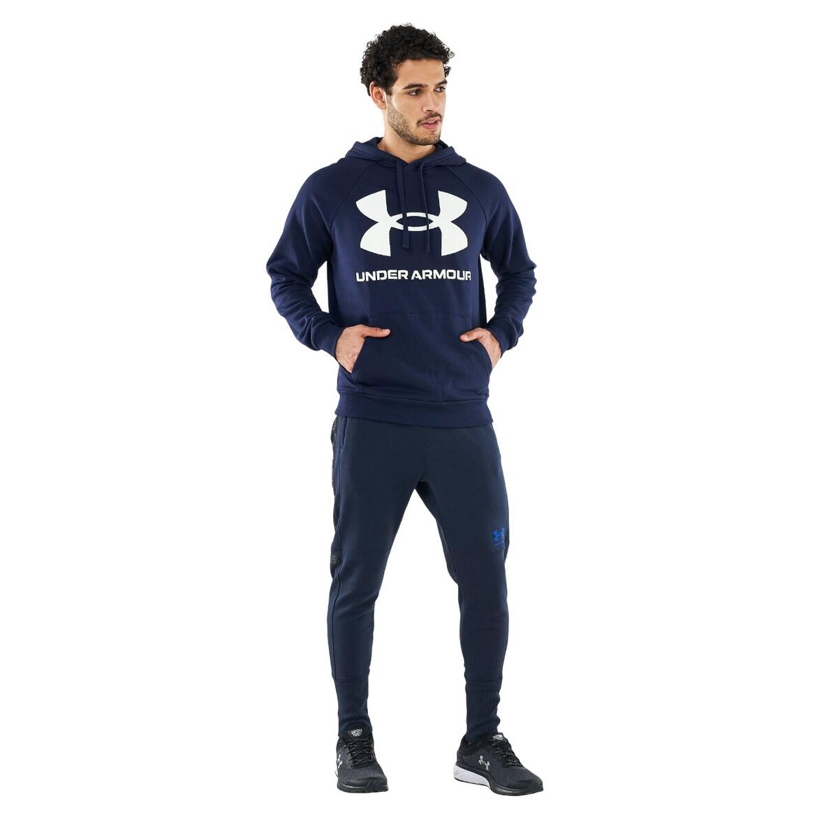 Casaco de treino com capuz com logótipo grande Rival para homem (Azul Marinho) 4/7