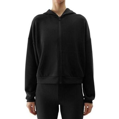 Dames wss24tswsf1002+ hoodie met volledige rits (zwart)