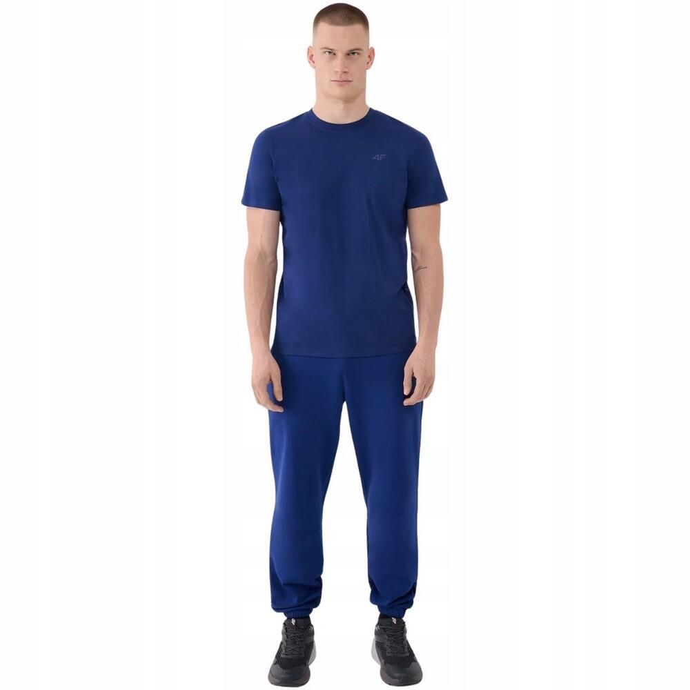 Maglietta Regolare Semplice Uomo 4F Blu Scuro 4/5