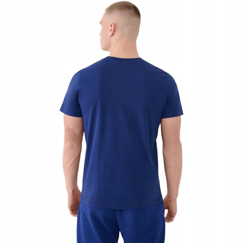 Maglietta Regolare Semplice Uomo 4F Blu Scuro 3/5