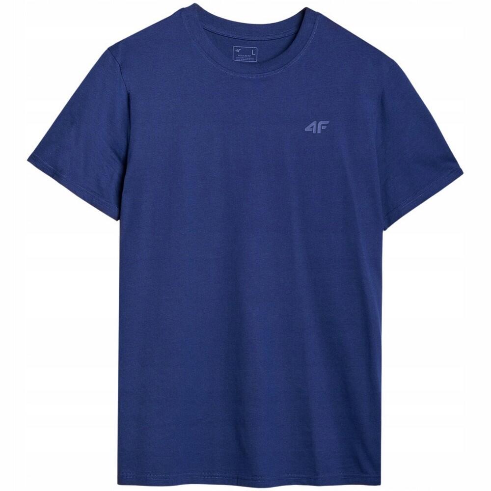 4F T-Shirt simples regular para homem Azul Escuro