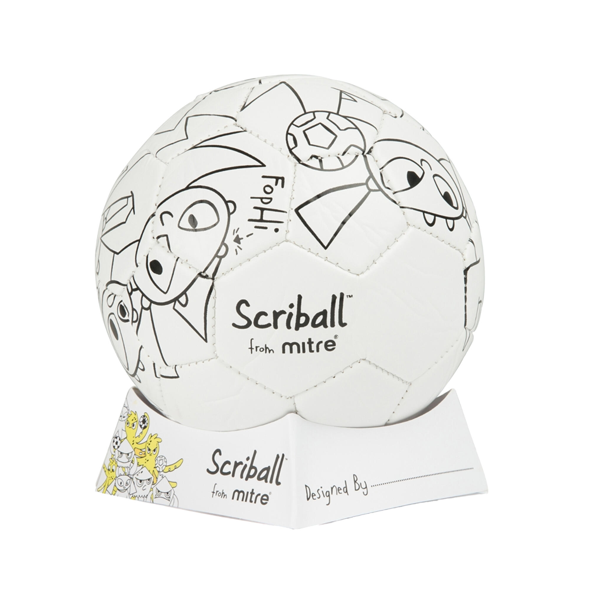 Mini Ballon De Foot SCRIBALL FOPHI (Blanc / Noir) Taille unique 3/3