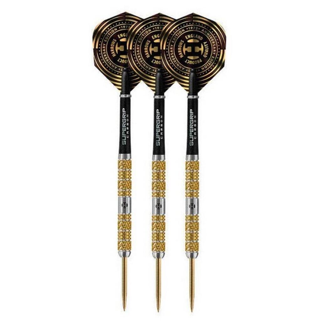 Atlantis Steel Tip 50th Anniversary Darts (Pack of 3) (Gold/Black)