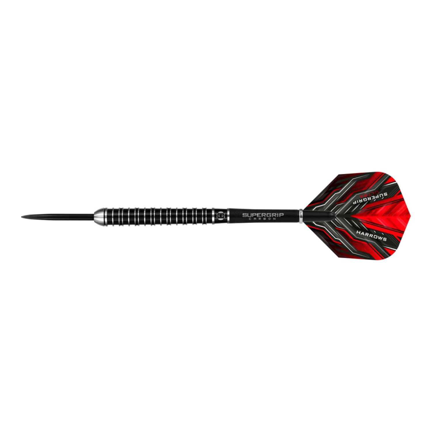 Dardos com ponta de aço Supergrip Ultra (Preto / Vermelho) 2/4